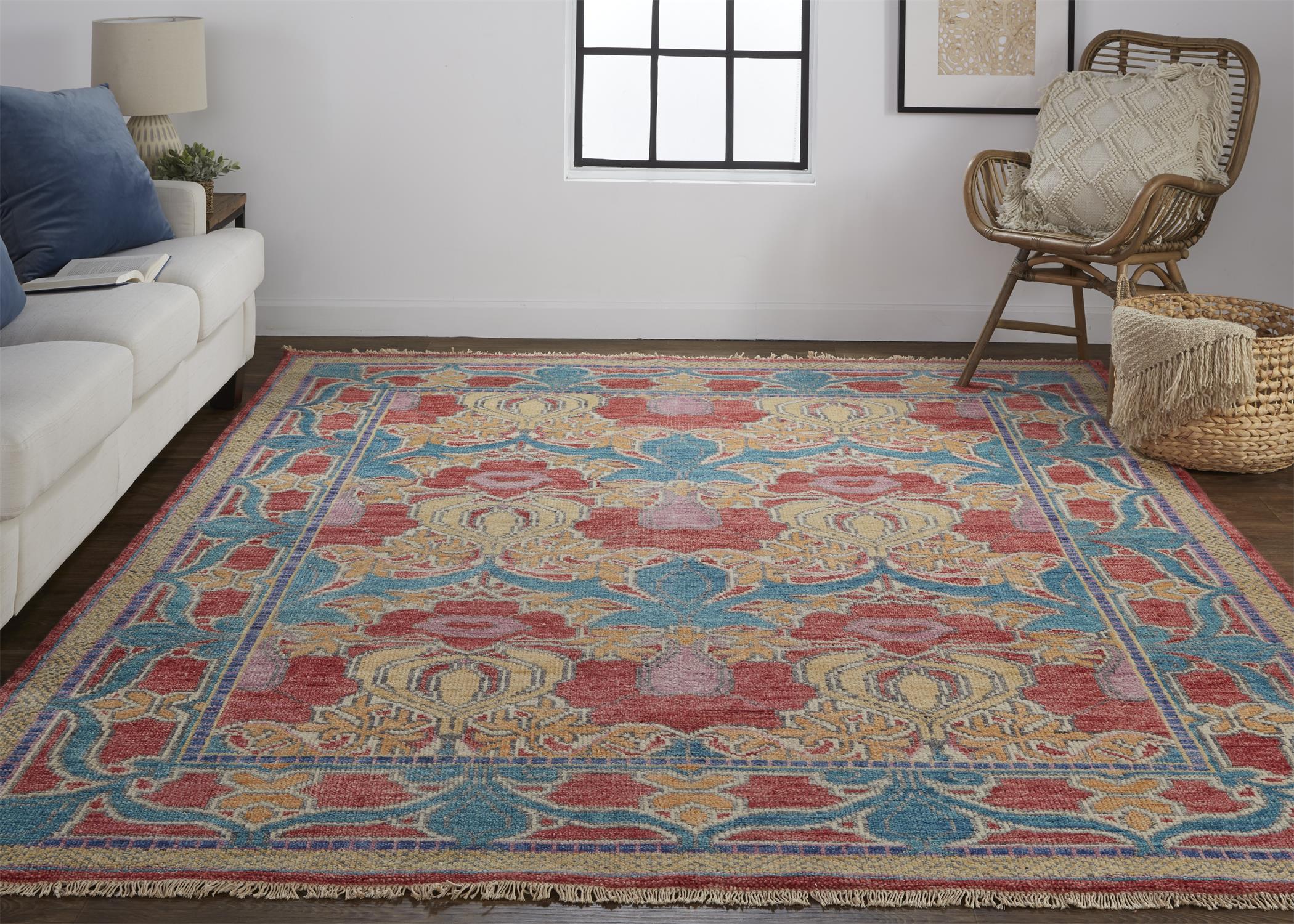 Beall Hand-Knotted Wool Area Rug - A Timeless Arts and Crafts Inspired Design with Contemporary Color Palettes and Stylish Appeal
