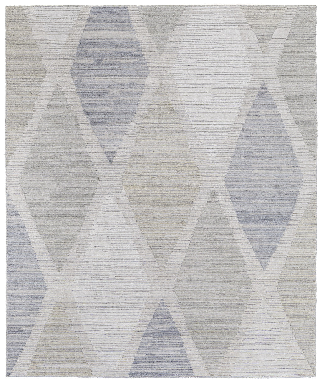 Exquisite Hand-Woven Geometric Area Rug in Unique Blue for Elegant Living Spaces