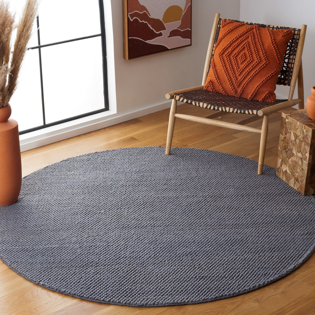 Luxurious Hand - Woven Felted New Zealand Wool Blend Rug for Cozy Home Decor