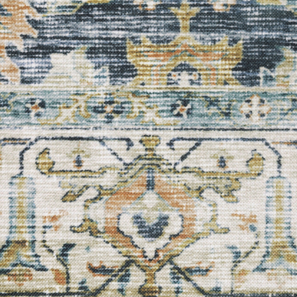 Highly Stain-Resistant Oriental Style Runner Area Rug - Ideal Stylish Decor for Family Homes with Children and Pets