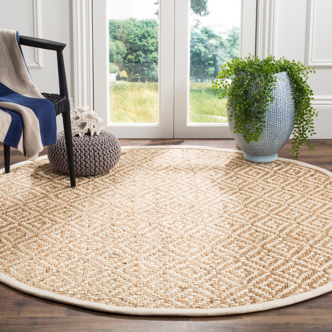 Soft Jute Hand-Woven Rug for Coastal and City Living, Exuding Elegance and Comfort
