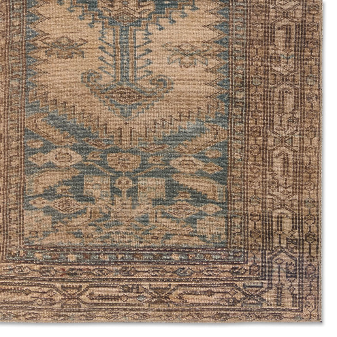 Canteena Reeves CAN03 RUG155058 Power-Loomed Machine-Made 100% Polyester Traditional Medallion-Style Indoor Area Rug for High-Traffic Spaces