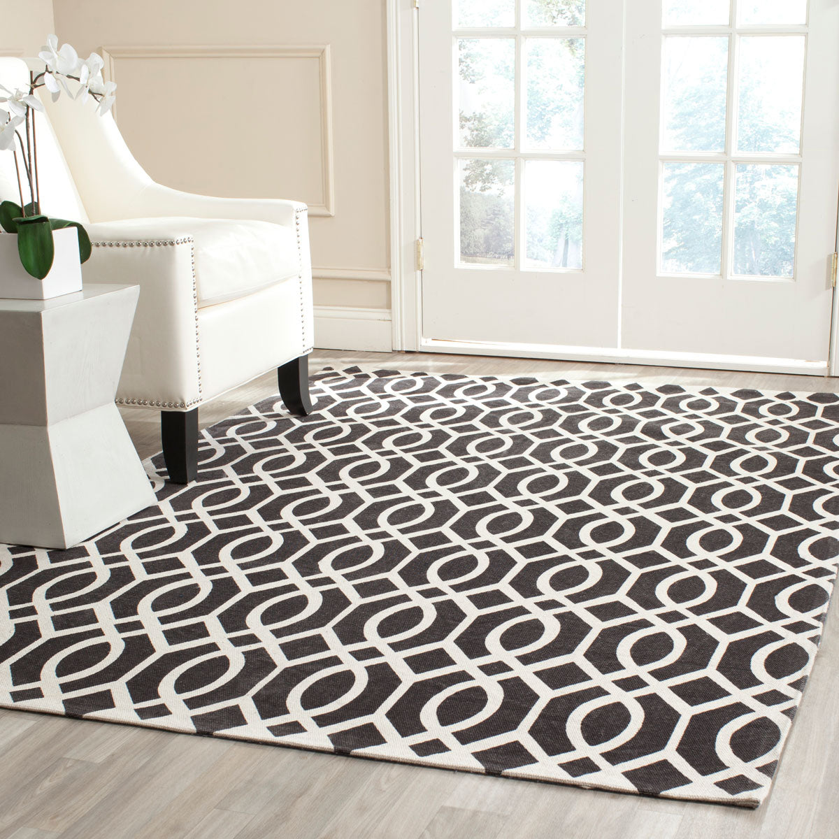 Artisan-Crafted Cedar Cotton Pile Hand-Loomed Rectangle Rug for Modern Homes