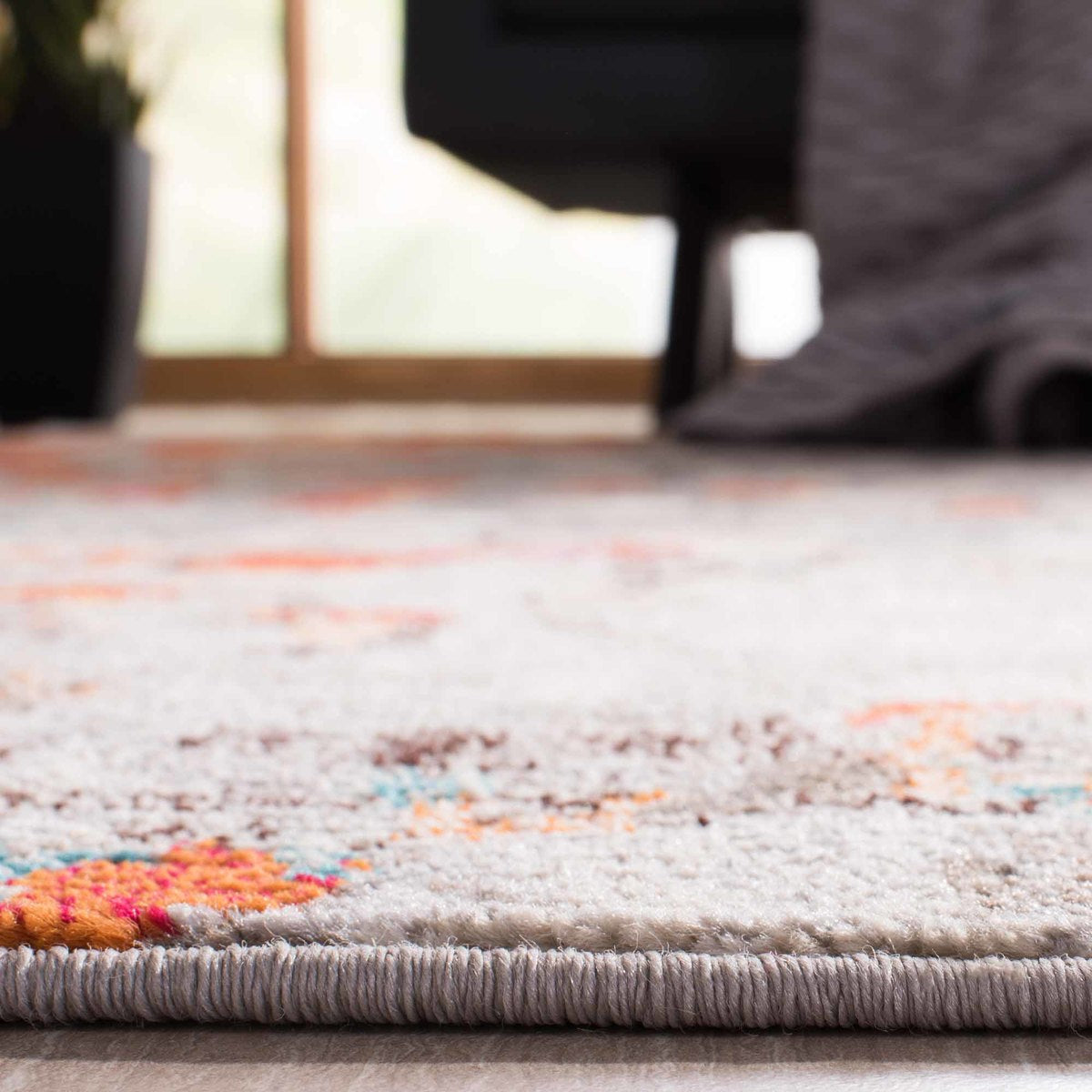 Elegant Turkey-made Power Loomed Rectangle Rug with 7.5 MM Polypropylene Friese Pile