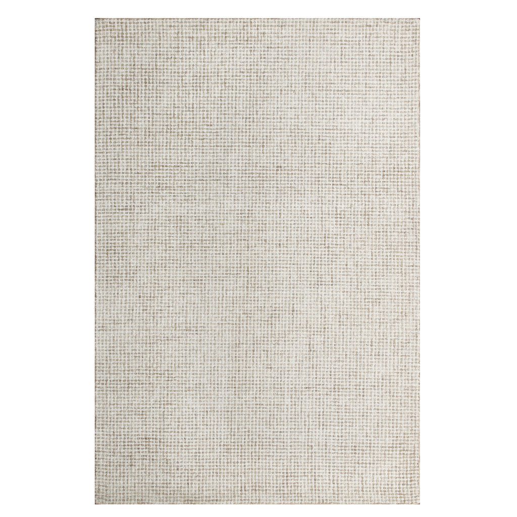 Handmade Blue and Ivory Wool Area Rug - Cozy, Stylish for Neutral Home Decor