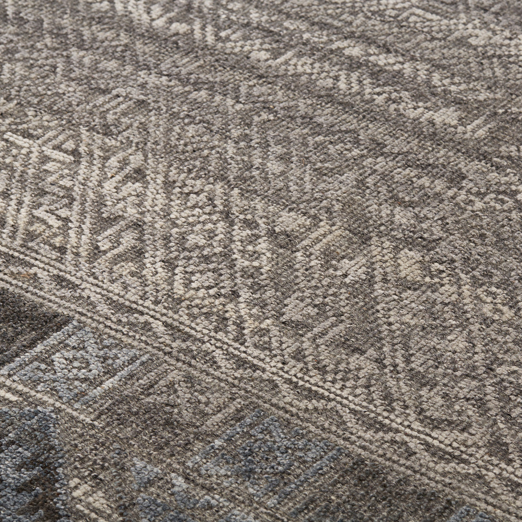Soft-Color Hand-Knotted Geometric Area Rug for Elegant Home Decor