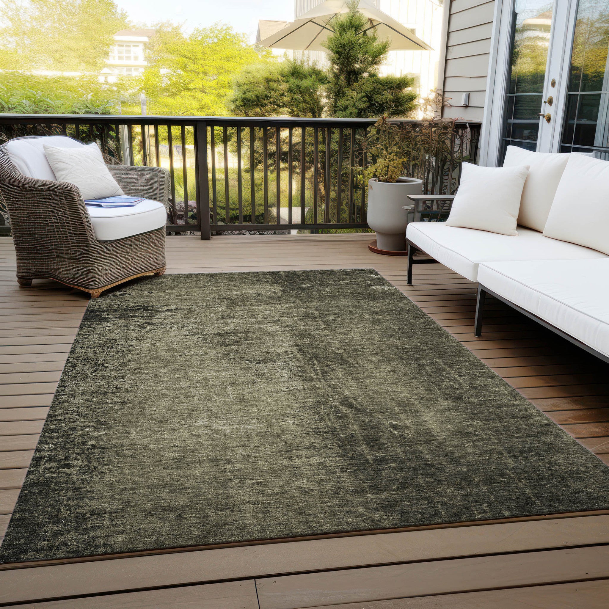 Stylish Purple Washable Non-Skid Abstract Runner Rug for Indoor & Outdoor Use