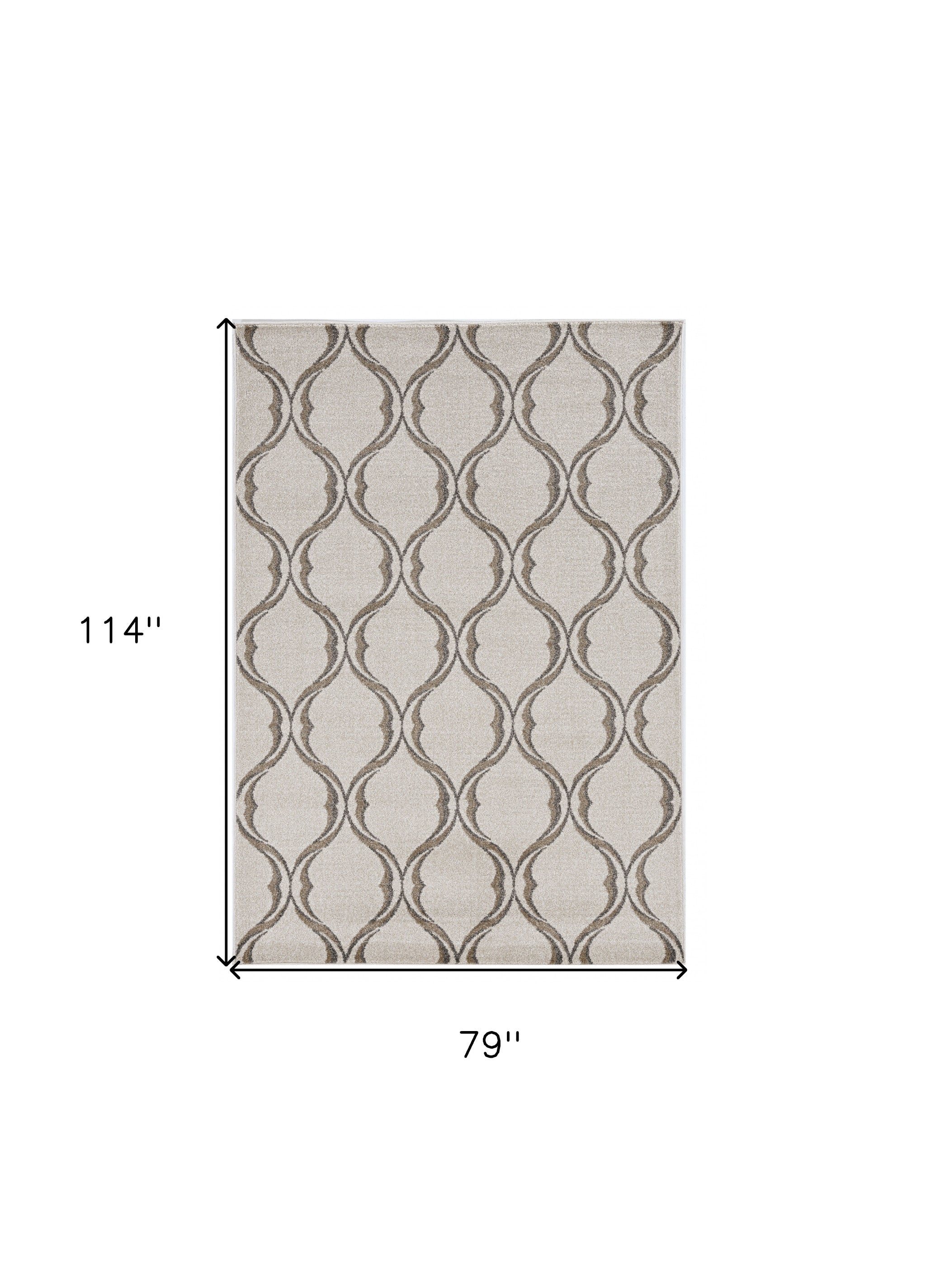 Stylish Ivory Moroccan Outdoor-Ready Area Rug for Elegant Spaces