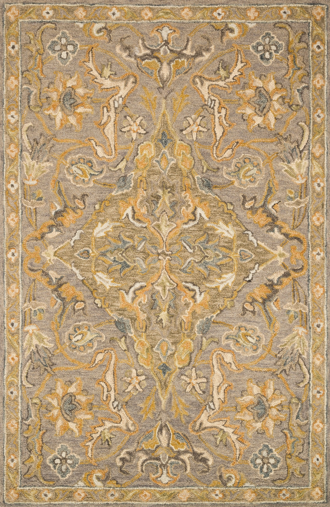 Victoria 100% Wool Hooked Rug: Classic Loop Texture for Enduring Home Decor