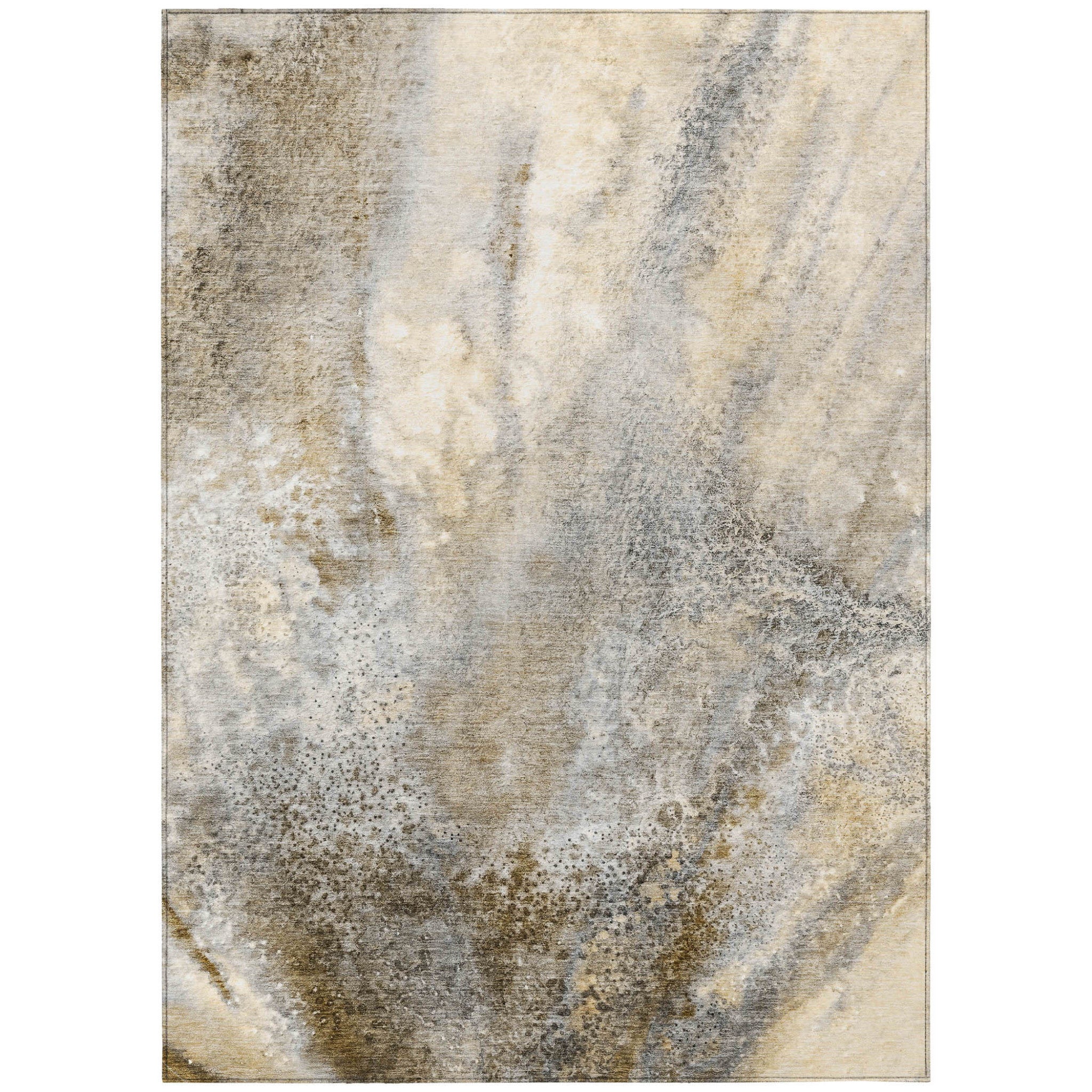 Stain-Resistant, Non-Skid Washable Outdoor Runner Rug with Stylish Abstract Design for Homes