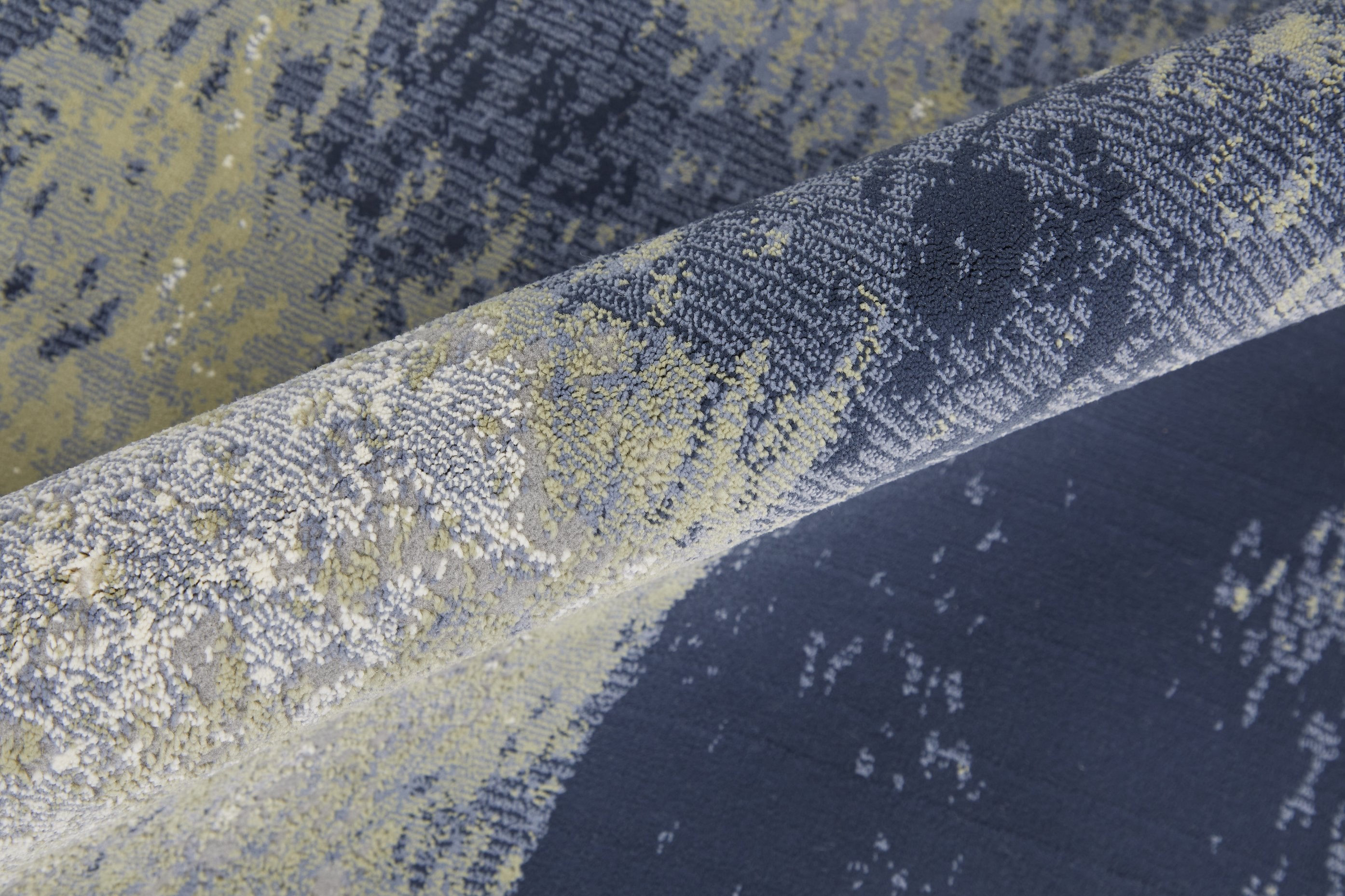 Clio Area Rug - Modern Abstract Design, High-Low Pile, Distressed Look, Affordable Luxury