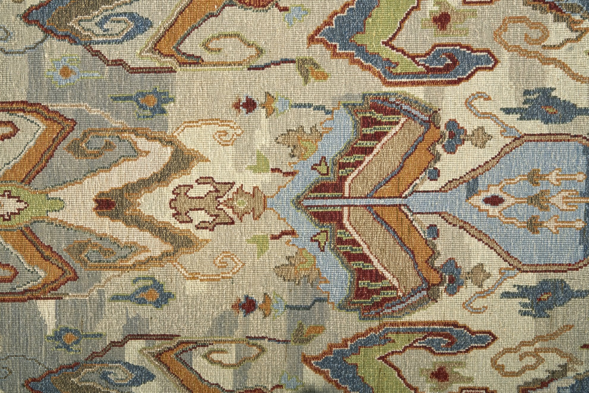 Leylan Hand-Knotted Wool Ikat Rug: Striking Tribal Patterns for Every Space