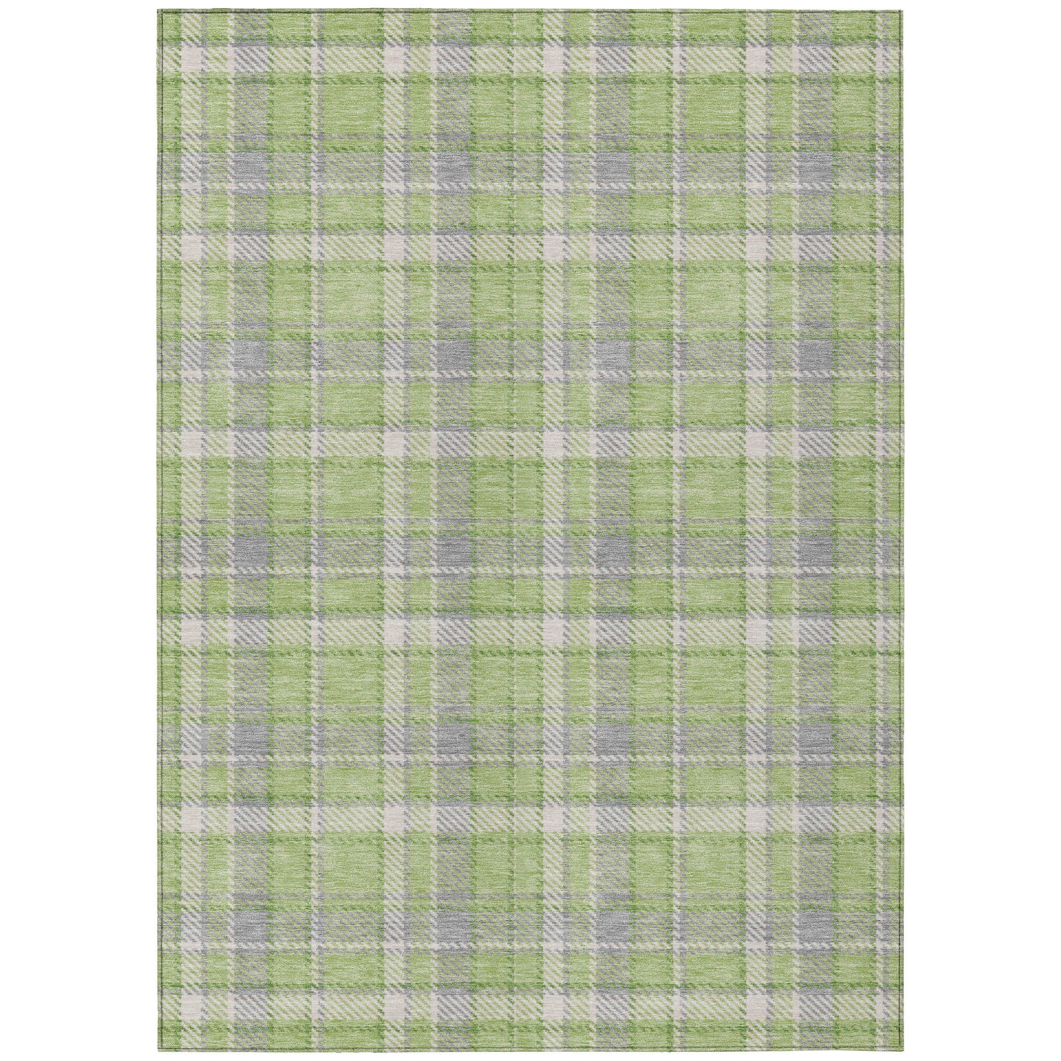 Indoor/Outdoor Stain-Resistant Non-Skid Washable Plaid Runner Rug for Pets