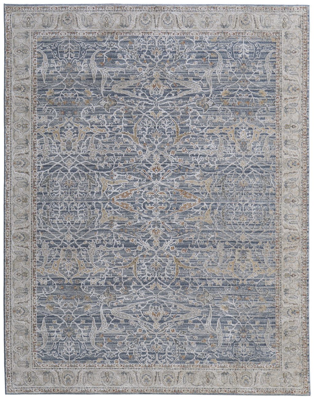 Stain-Resistant Ikat Area Rug in Stylish Taupe with Elegant Fringes for Any Room