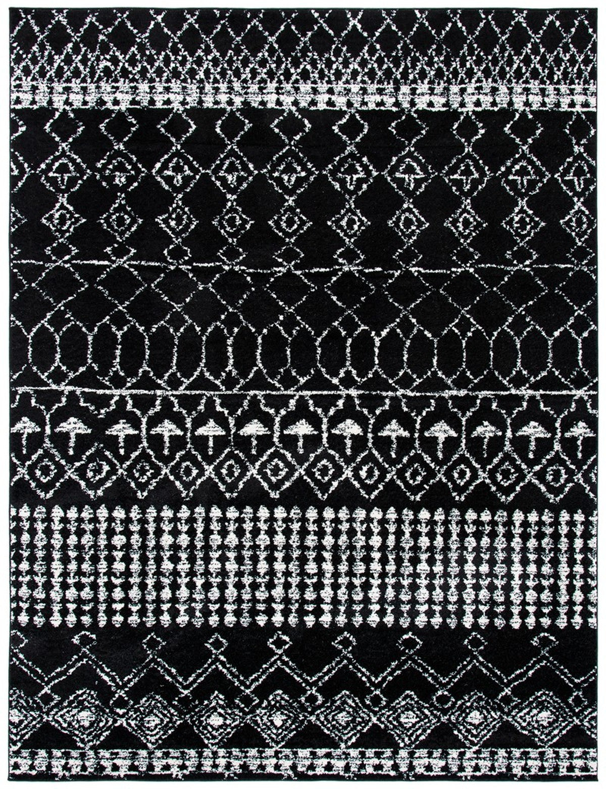 Stylish and Durable Tulum Bohemian Power Loomed Polypropylene Area Rug for Any Space