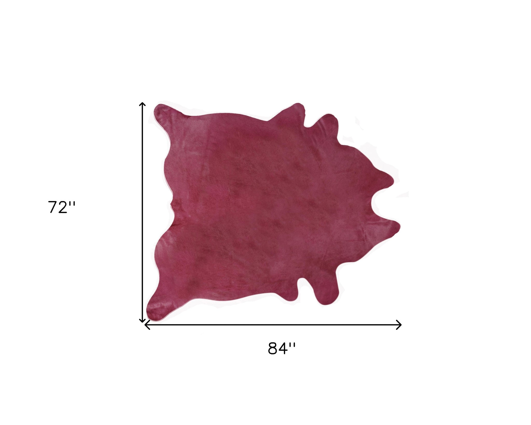 Gorgeous Hand-Knotted Purple Cowhide Area Rug: Stain-Resistant for Home Comfort