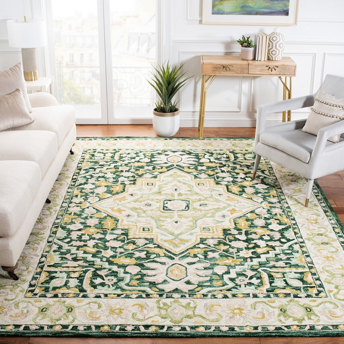 Luxurious and Stylish Hand - Tufted 100% Wool Pile Aspen 705 Rug Ideal for Bohemian Interior Decor