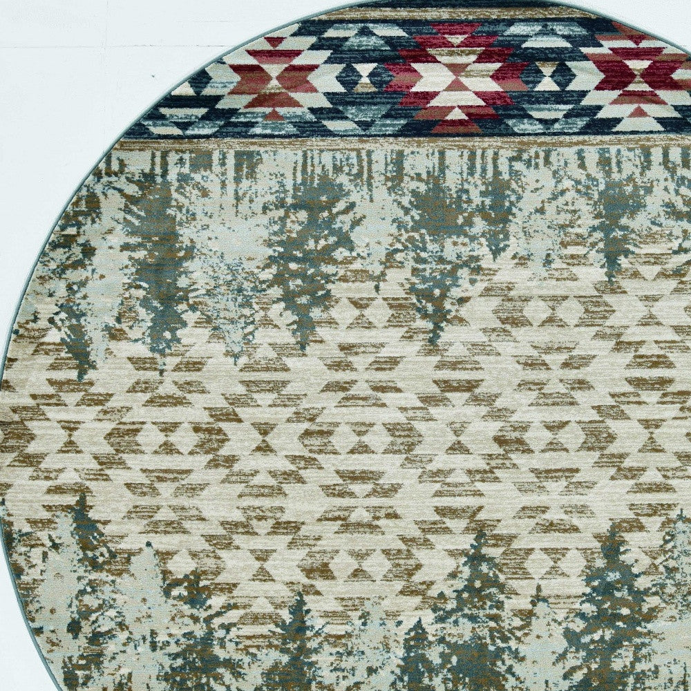 Stylish Ivory and Blue Abstract Area Rug for Modern Comfortable Living Spaces