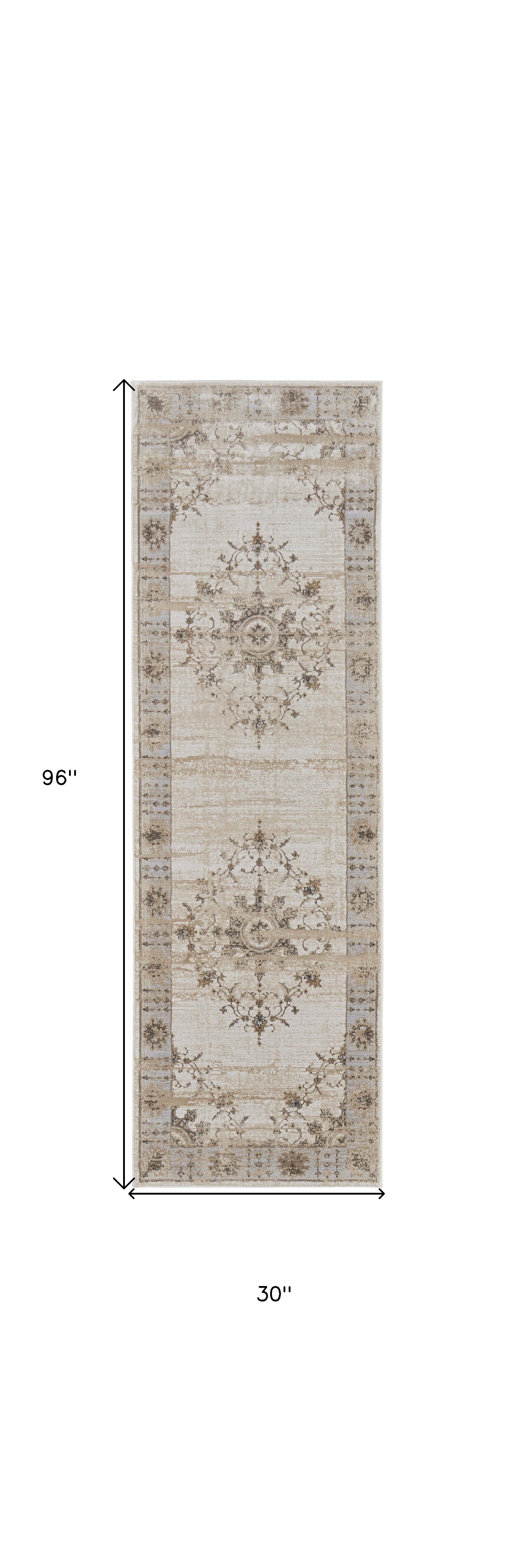 Luxurious Distressed Turkish Area Rug in Tan and Gray for a Cozy Home