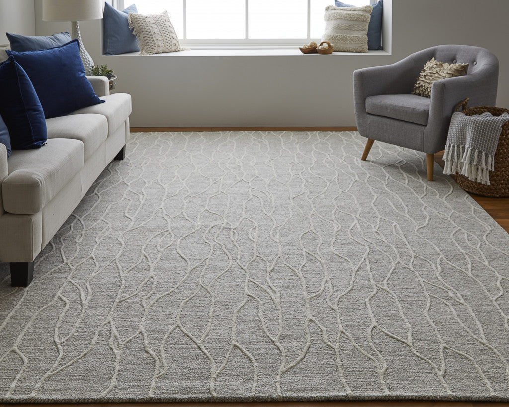 Exquisite Handmade Abstract Wool Area Runner Rug - Stain-Resistant, Fashionable Design for Family Homes with Kids and Pets