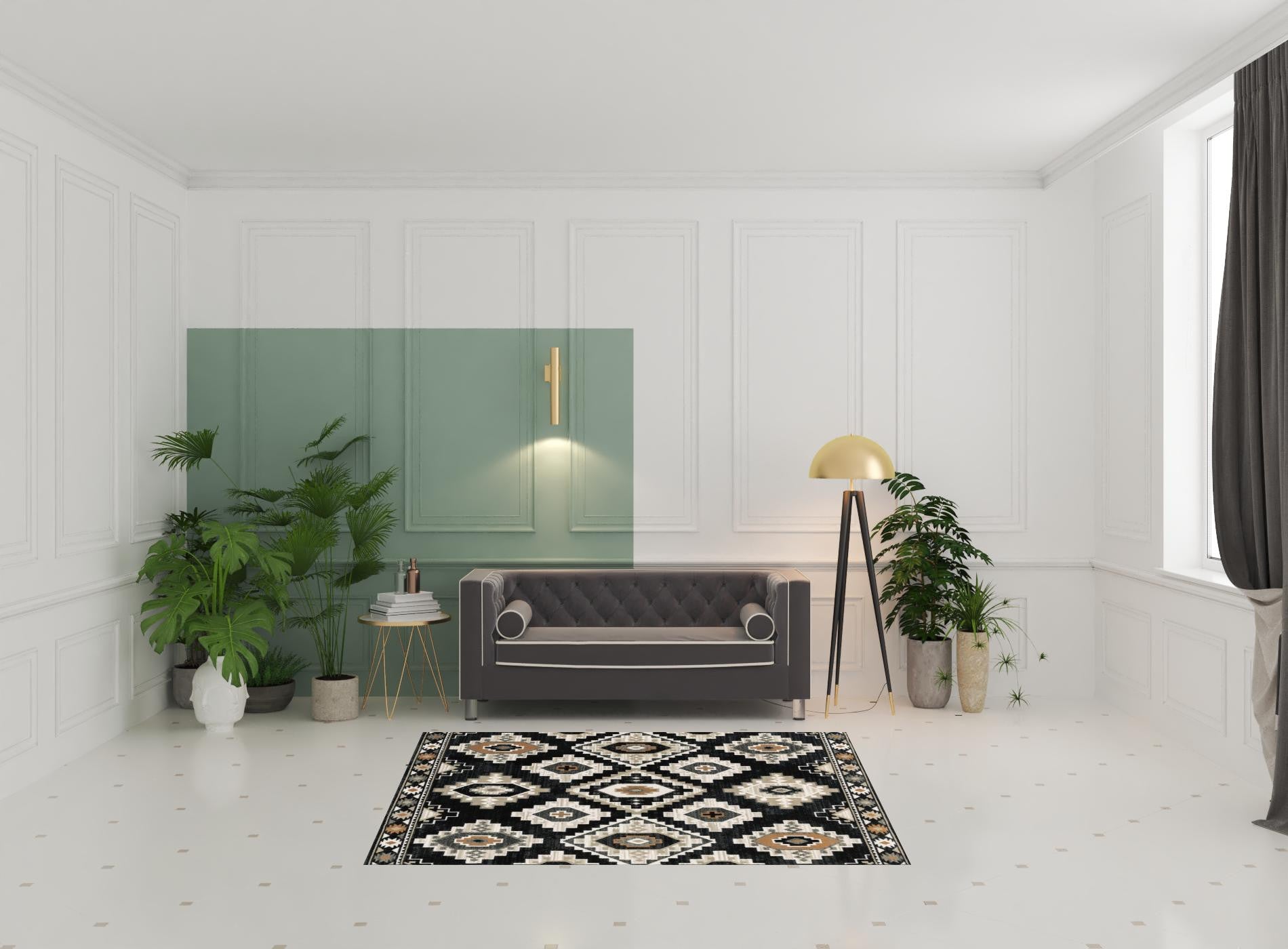 Southwestern Style Power Loom Runner Area Rug - Stain Resistant with Stylish Design for Various Home Spaces