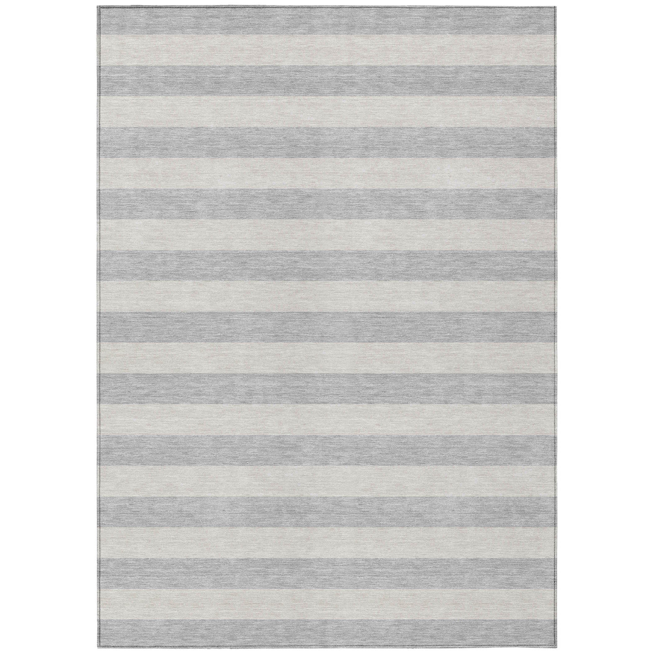 Stylish Washable and Stain - Resistant Coffee Striped Indoor - Outdoor Runner Rug