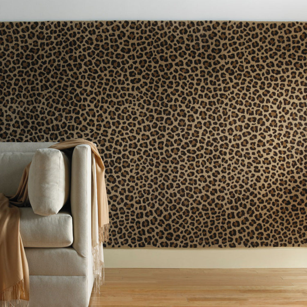 Expedition Luxury 100% Wool Hand - Tufted Animal Print Leopard Rug for a Fashionably Fierce Home Decor