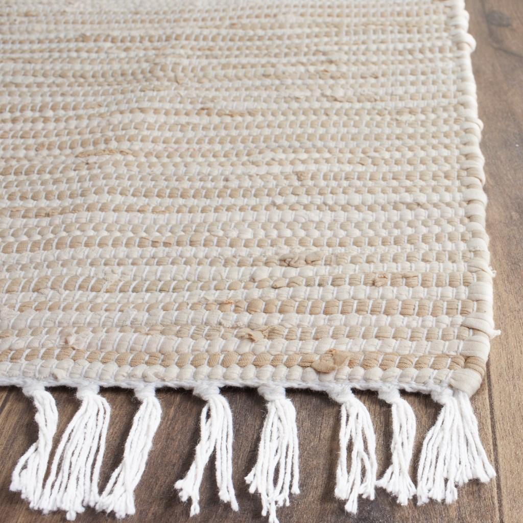 Handmade Cotton Ikat Tie-Dye Montauk Flat Weave Rug for Coastal & Contemporary Homes