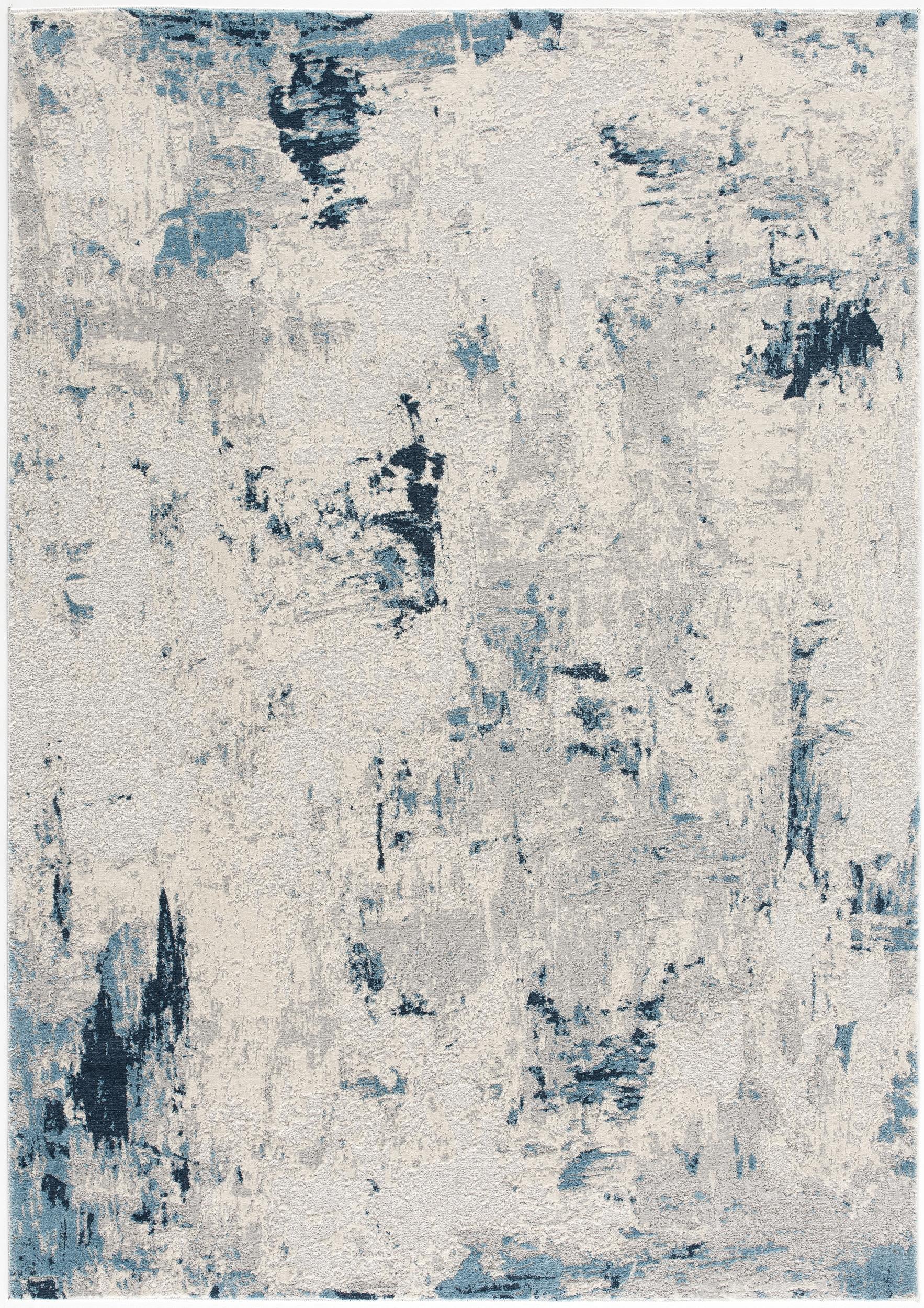 Stylish and Durable Blue Abstract Turkish Dhurrie Area Rug for Creating a Cozy and Inviting Indoor Space