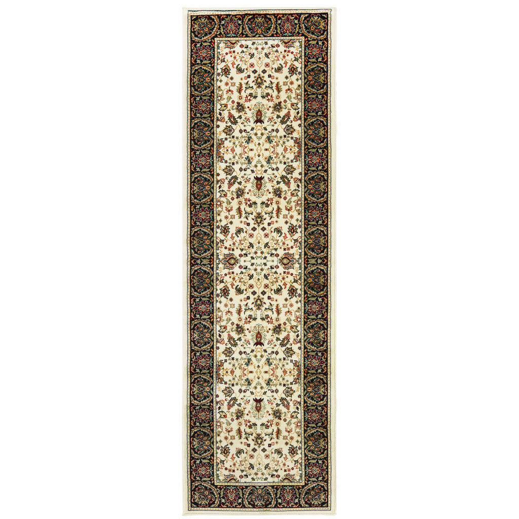 Stylish Stain-Resistant Oriental Area Runner Rug - Ideal for Family Homes with Kids and Pets, 90 Inches Long