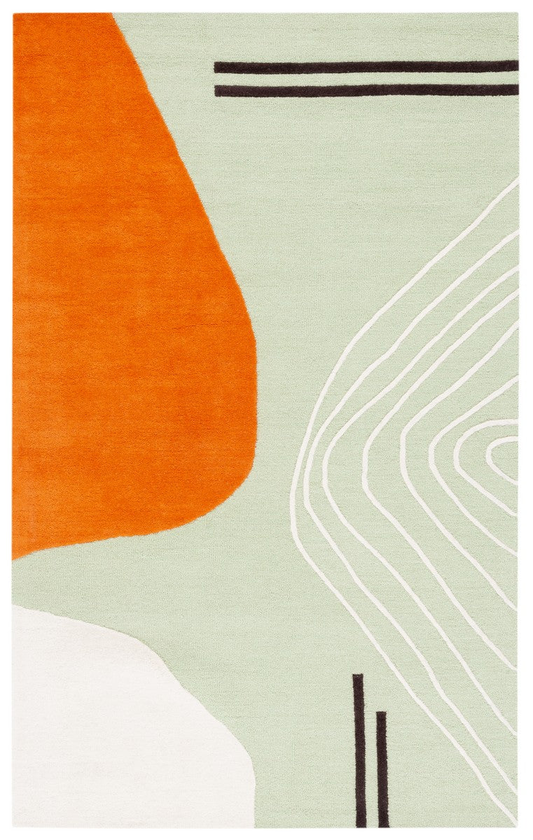 Luxurious Hand - Tufted Wool Cotton Contemporary Rug for Modern Rodeo - Style Homes
