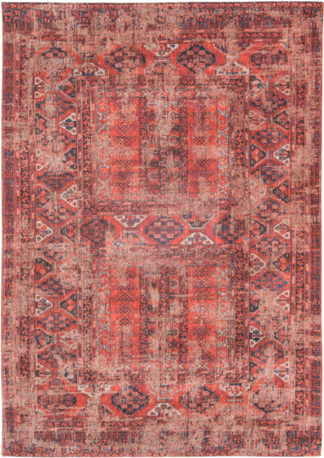 Gorgeous 5-Foot by 7-Foot Red Oriental Anti-Slip Area Rug Ideal for Walkways and Interior Decor