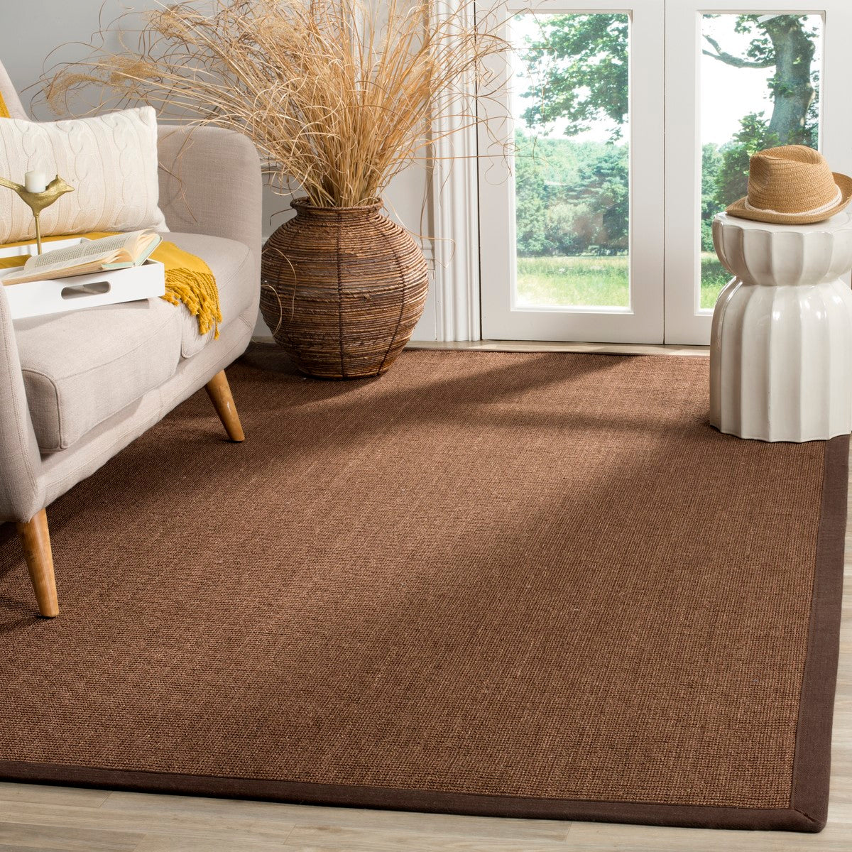 Soft, Textured, Sustainably-Woven Natural Rug Inspired by Coastal Style for Any Space