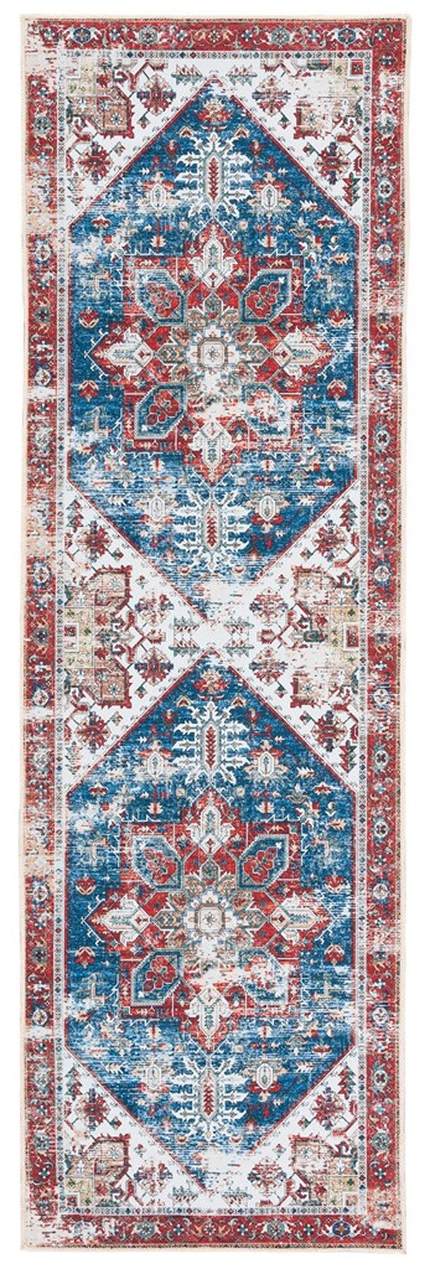 Tucson Traditional Power Loomed Polyester Rug - Non-Slip, Machine Washable for Simple Care