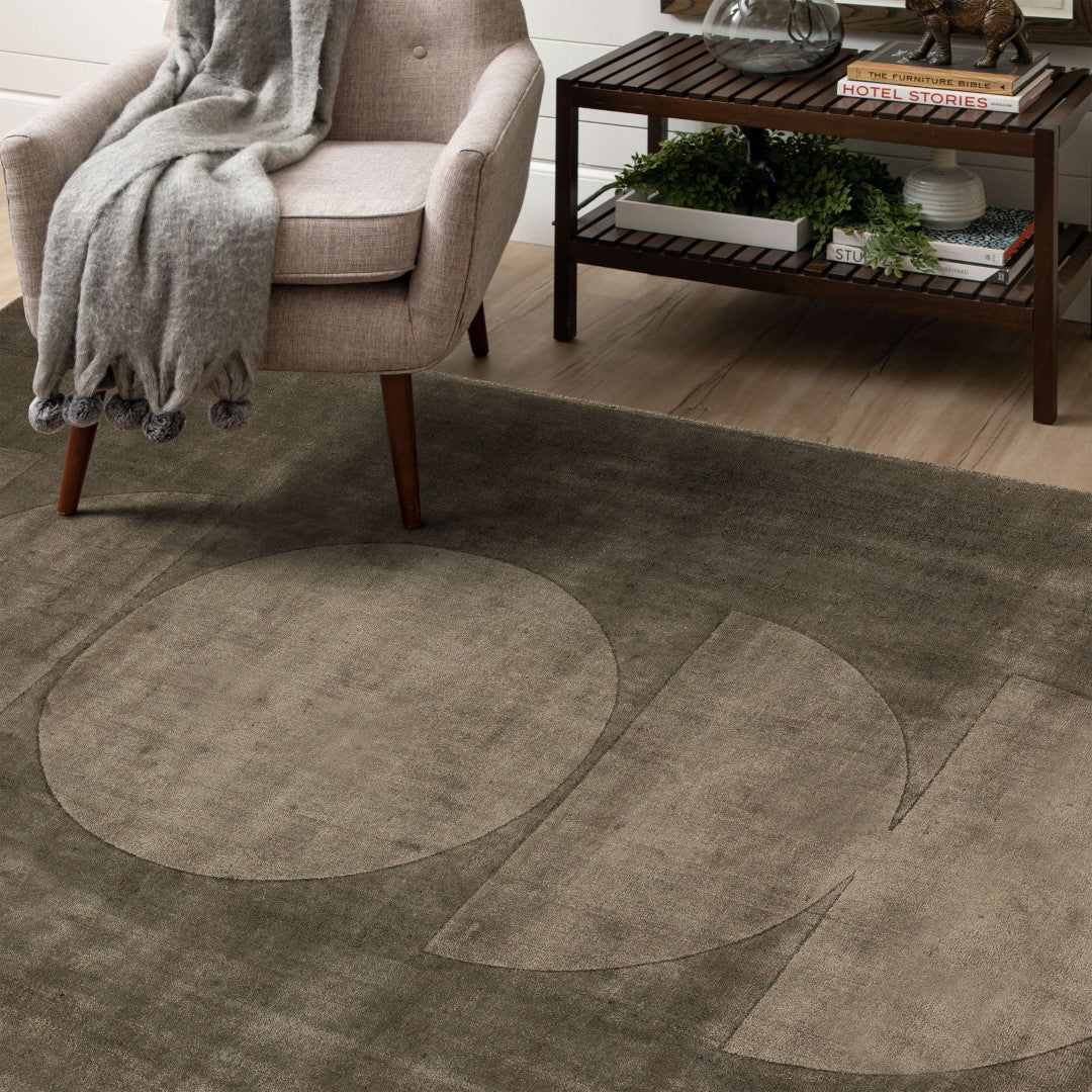 Bobby Berk Luxury Hand - Woven Wool Area Rug with Geometric Texture and a Luxurious Finish, Ideal for Various Spaces