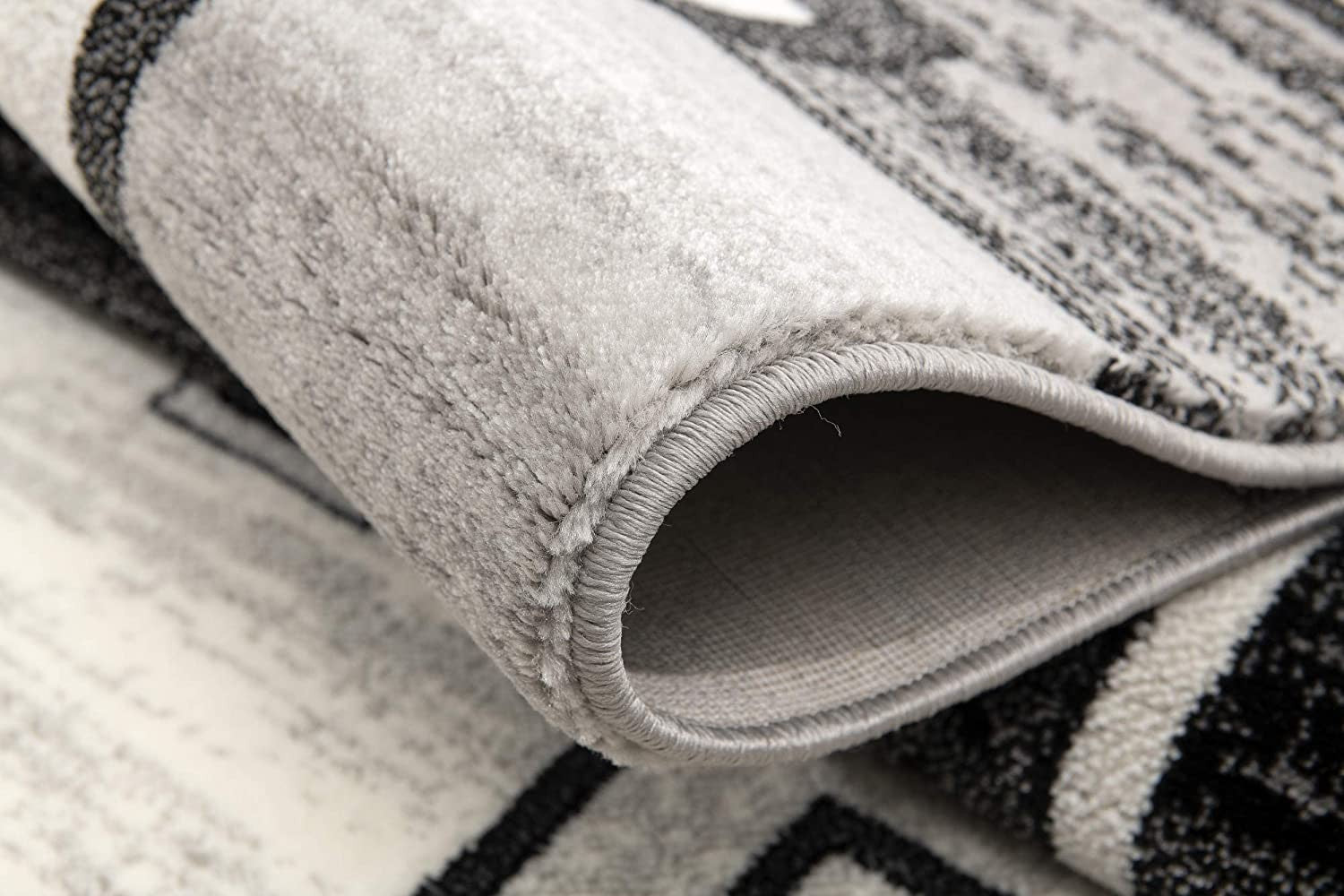 Stylish Gray Abstract Power Loom Runner Area Rug - Enhance Your Living Space with Artistic Design and Comfort