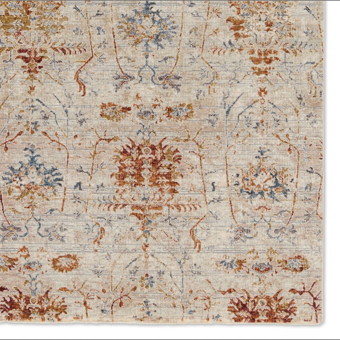 Valentia Ozella VLN23 Indoor Power-loomed Machine-made Traditional Trellis and Floral Area Rug Crafted from 70% Polyester and 30% Viscose