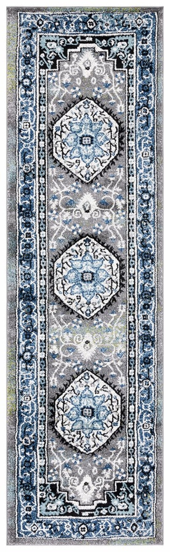 Exquisite Vintage Transitional Hamadan Polypropylene Rug - Power Loomed Masterpiece from Turkey with Stunning Design