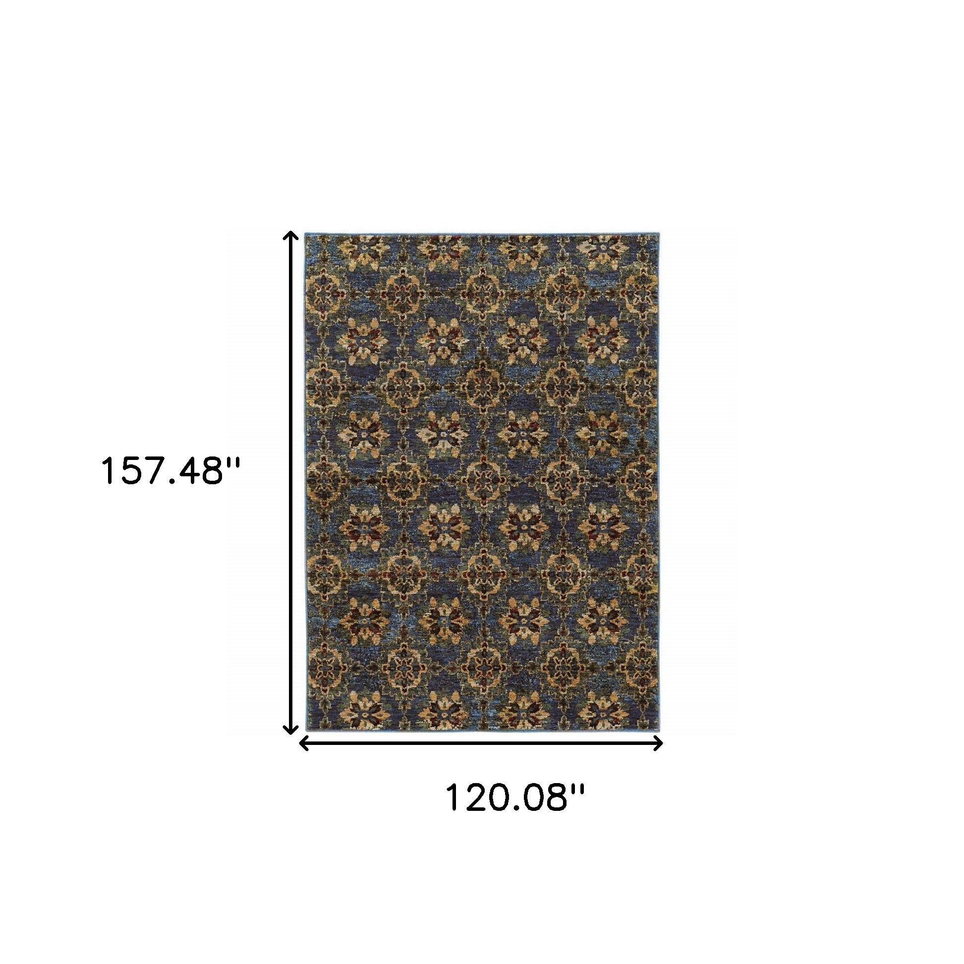 Exquisite Oriental Power Loom Area Rug - Opulent Red and Gold Pattern, Stain-Resistant, Ideal for Home Decor