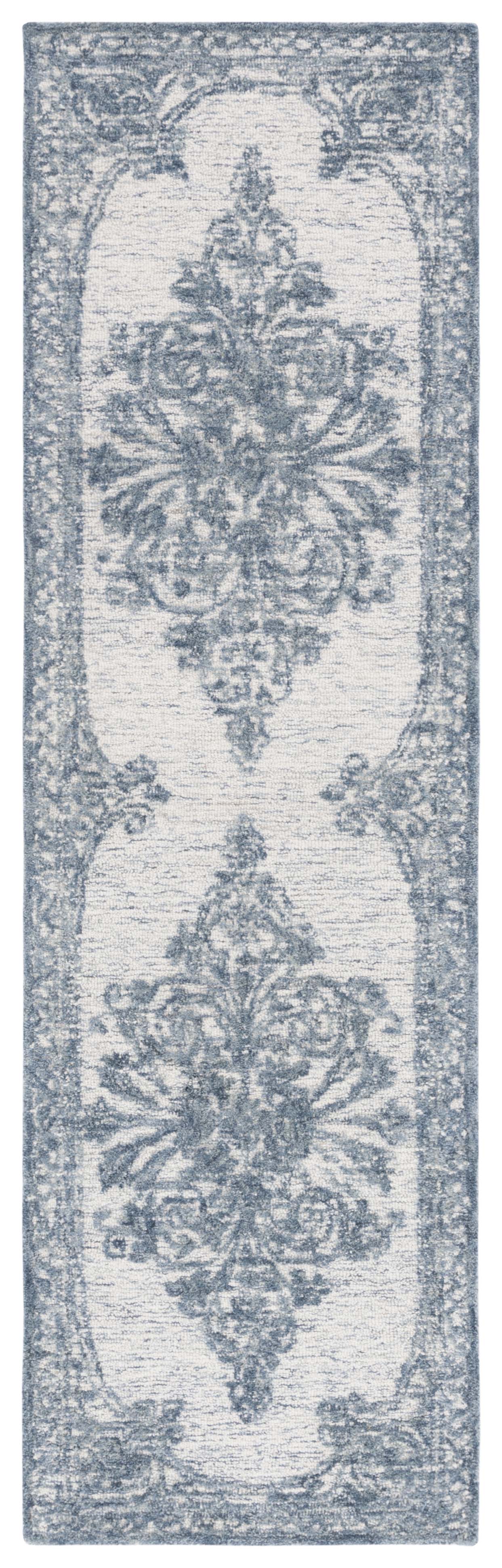 Exquisite Indian Hand-Tufted Wool and Cotton Rug with Latex Backing