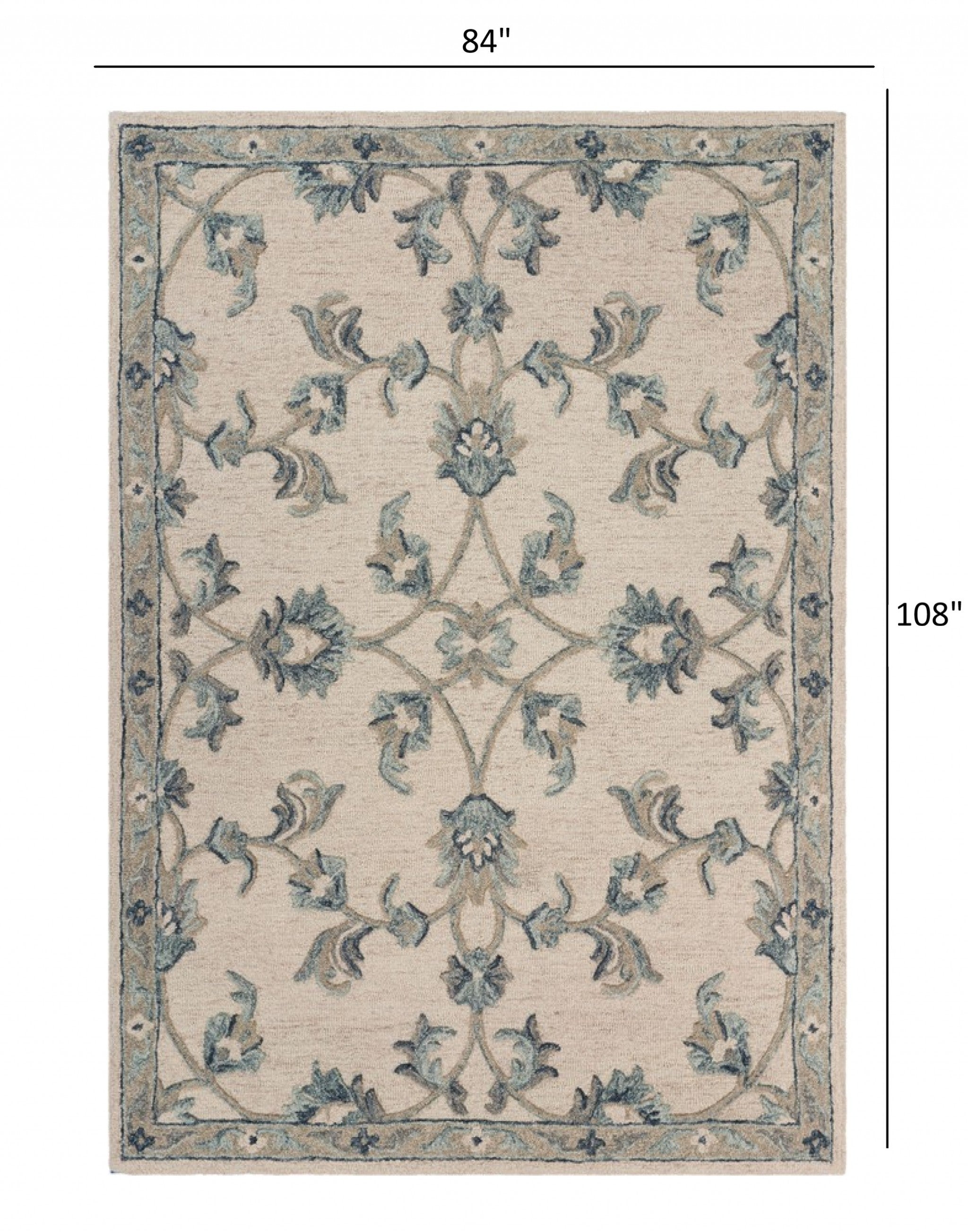 Stylish and Comfortable Light Blue Wool Hand-Tufted Indoor Area Rug to Elevate Your Living Space