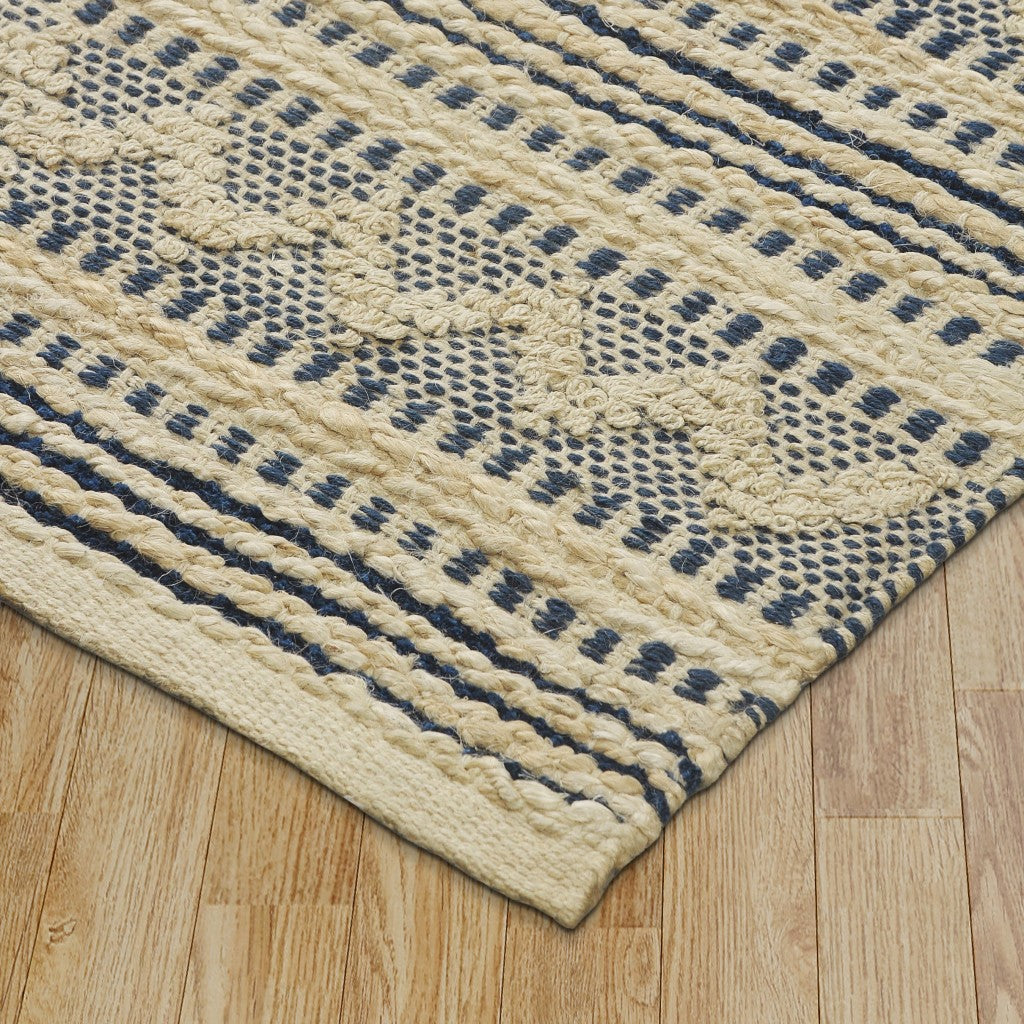 Blue and Beige Chevron Striped Area Rug - A Timeless, Soft, and Long - lasting Option for Elegant Interior Decorations