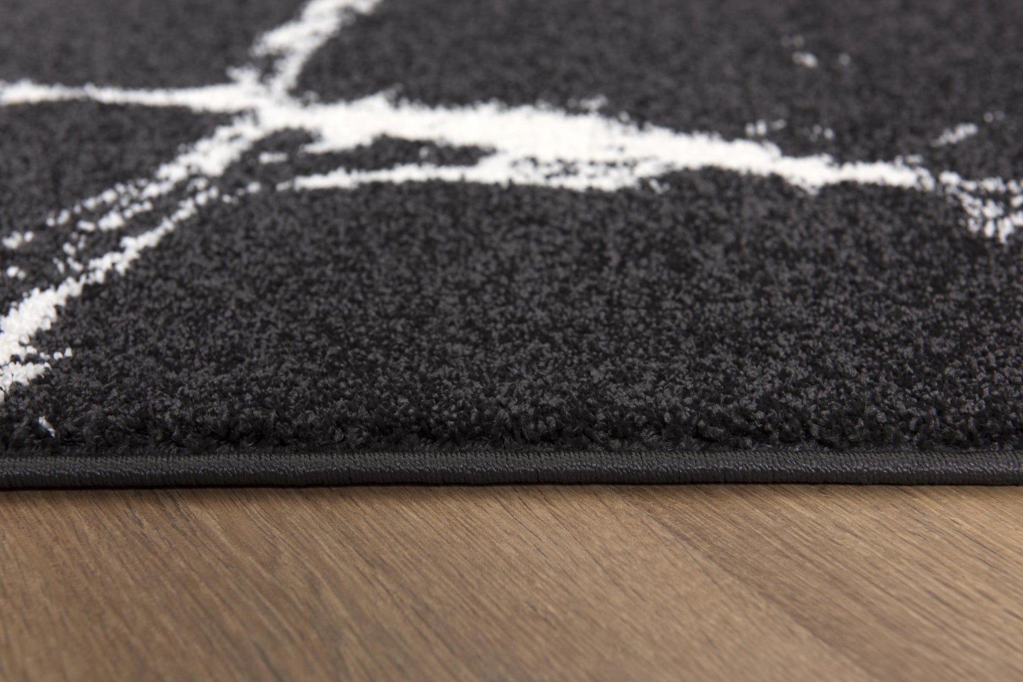 Stunning Black and White Abstract Broken Pattern Area Rug - Durable, Plush and Stylish