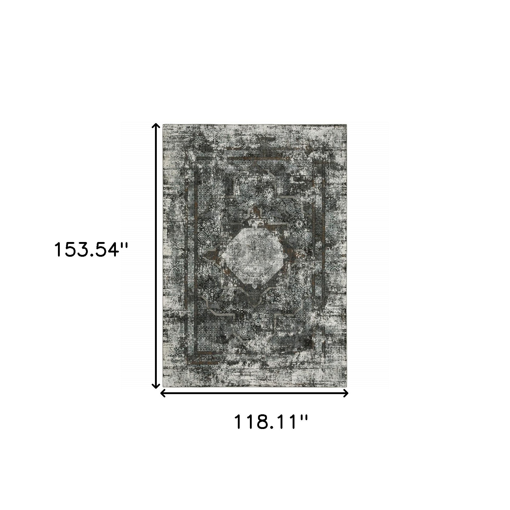 Exquisite Stain-Resistant Oriental Runner Rug in Charcoal and Rust Design for Elegant and Sophisticated Interior Spaces