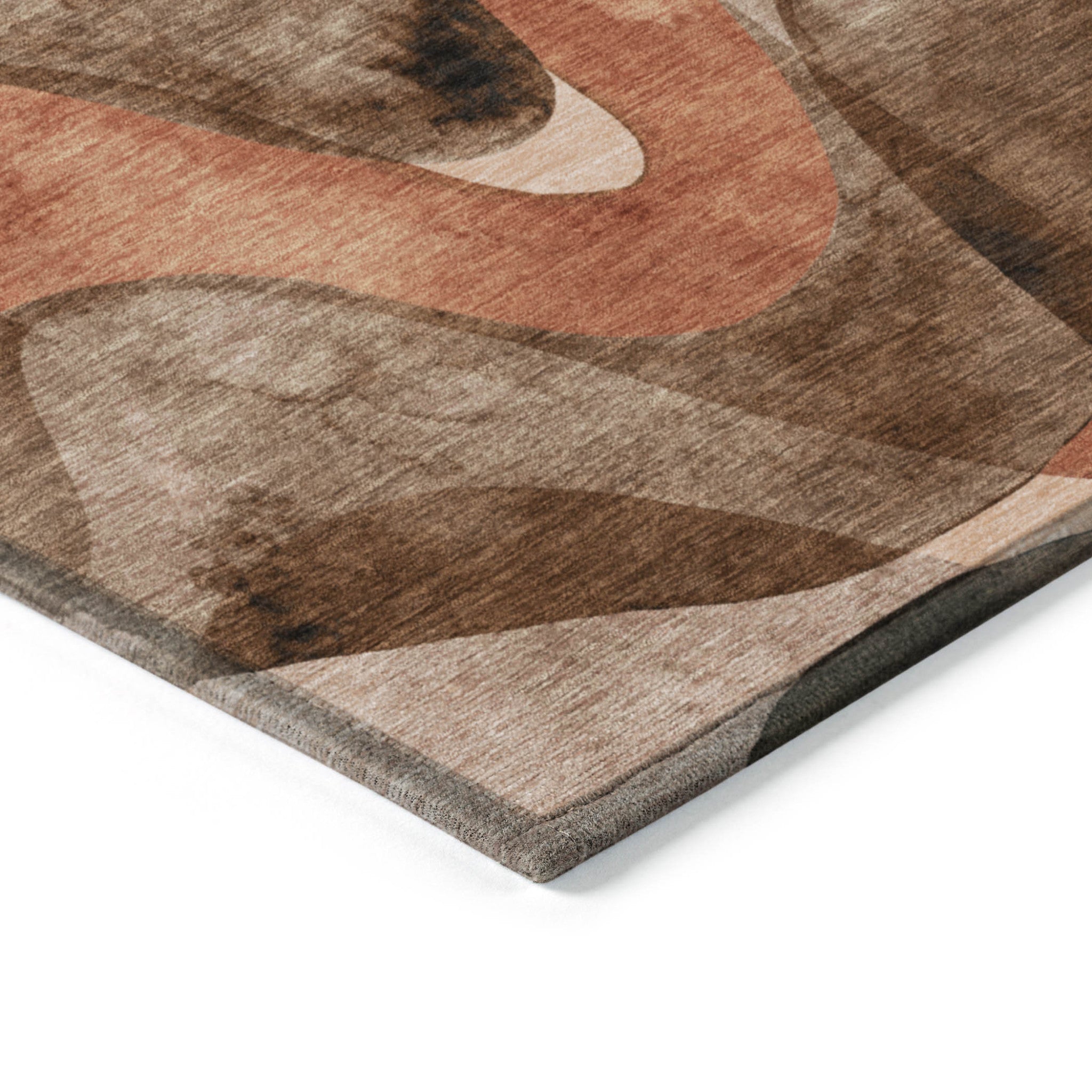 Modern Abstract Washable Non-Skid Purple Runner Rug for Indoor & Outdoor Use