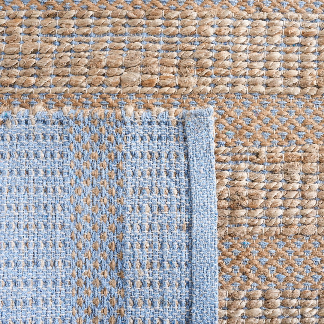 Stylish and Eco-Friendly 654 Flat Weave Rug Made of Jute and Cotton for Home Decor