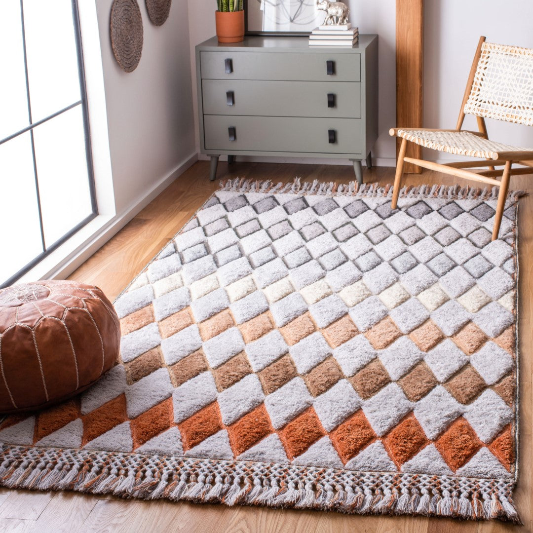 Luxurious Hand-Tufted Rectangle Rug for Elegant Home Decor - Premium Blend of Wool, Jute, and Cotton from India