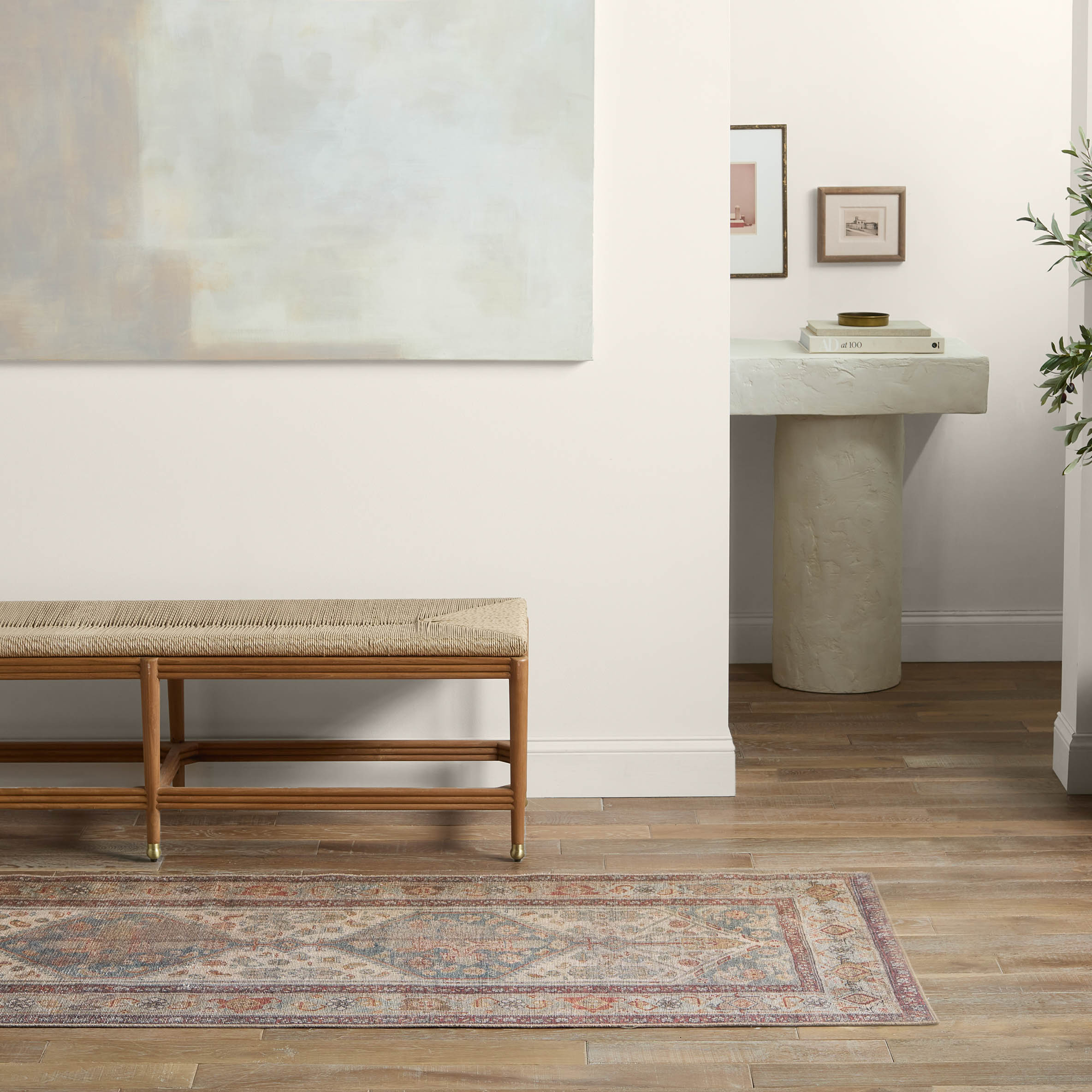Canteena Arkansas CAN02 RUG155057 Power-loomed Machine-made 100% Polyester Traditional Medallion Design Indoor Area Rug for High Traffic Spaces
