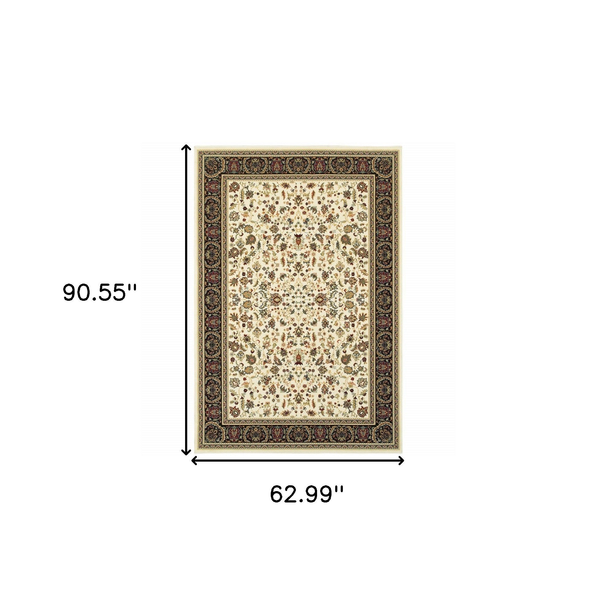Stylish Stain-Resistant Oriental Area Runner Rug - Ideal for Family Homes with Kids and Pets, 90 Inches Long