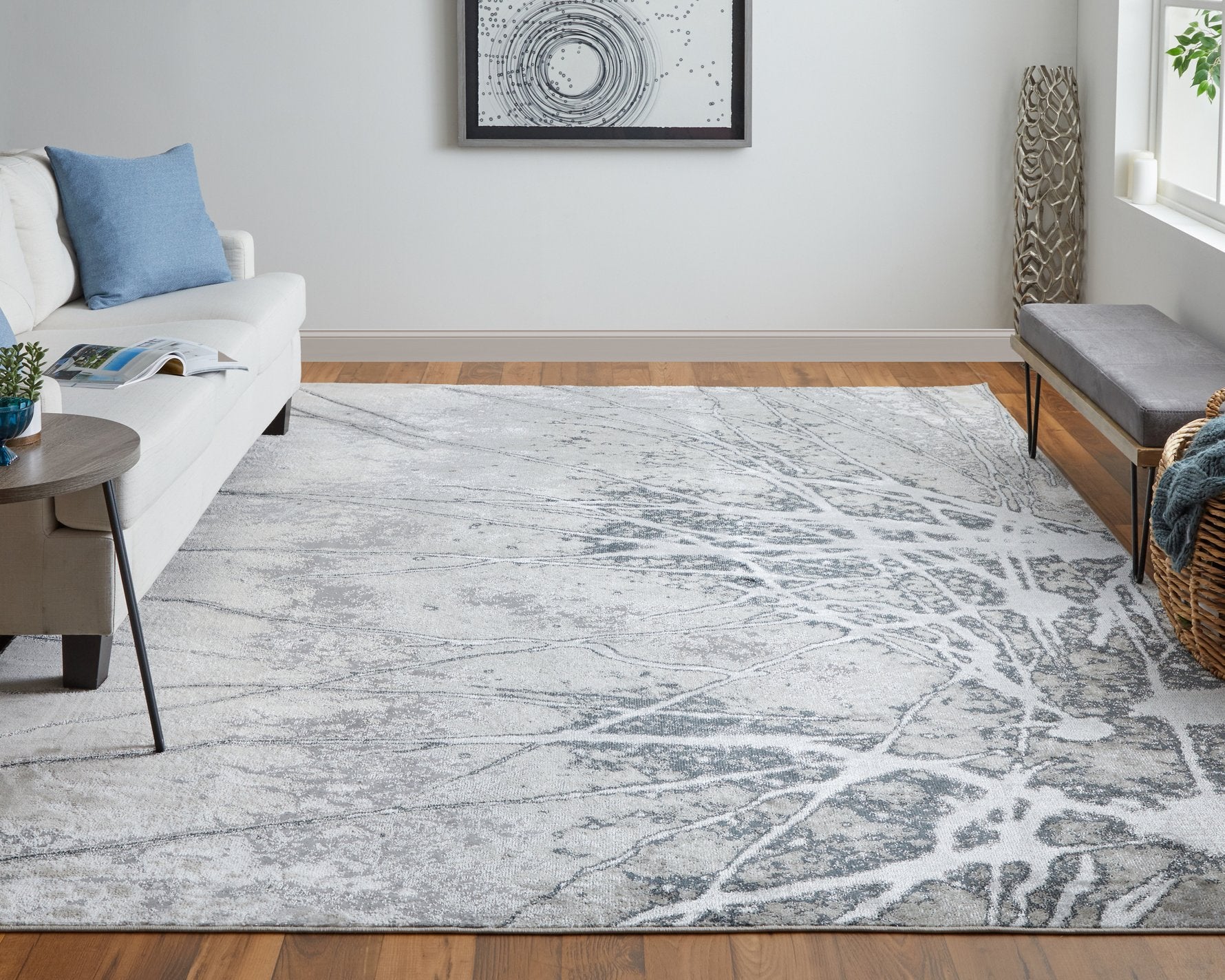 Astra Abstract Watercolor Rug - Soft Texture, Luxurious Metallics for Your Space
